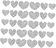 DOITOOL 30Pcs Heart Rhinestone Iron Patches Assorted for Clothing Accessories Easy Application Decorative Patches for Bags Hats and DIY Crafts Durable Stylish