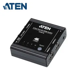 【ATEN 宏正】3埠真4K HDMI影音切換器 VS381B