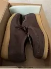 MENS CLARKS WALLABEE LOW - DKBROWN SUEDE