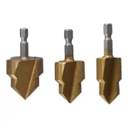 PPR Lifting,3 Blades Stepped Drill Bit,Hexagon Shank Water Pipe Connection2496