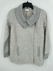 Z by Zella Girls Grey Light Heather Long Sleeve Shawl Sweater Cardigan 8/10 NWT