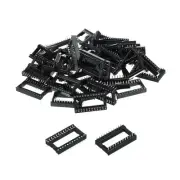 DIP IC Chip Socket Adapter Flat Pin 24P 2.54mm Pitch 15mm IC Socket, 30 Pack