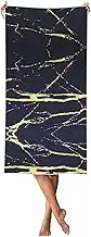 YANYU Marble Print Bathroom Towels Beach Towel Oversized for Adults Quick Dry Lightweight for Summer