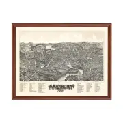 Old Map of Amesbury, MA 1890 - Vintage Amesbury Massachusett