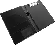 FIXOSHEE Multi Functional Transparent Document Folder Organizer PU Business Portfolio Convenient Interlayer Design for Office Supplies Document Storage
