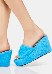 Got A Feelin' Faux Fur Wedges