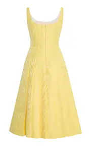 [Emilia Wickstead] Adele Moire Mikado Midi Dress