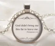 PSALM HOPE PRAY GOD BIBLE pendant 20" Sterling Silver 925 necklace men female
