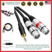 Dual XLR to 3.5mm Stereo Mic Cable 6.6ft for Professional Audio Recording