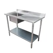 Modular Systems Single Sink Bench Left Handed 1200X600X900Mm 1200-6-SSBL - 1200-6-SSBL