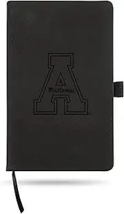 Rico Industries NCAA Appalachian State Mountaineers Black Laser Engraved Small Notepad Jounral/Notepad 8.25" x 5.25"- Office Accessory