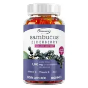 Sambucus Elderberry 3,200mg - with Vitamin C, Bronhitis,sinusitis,immune Boost