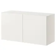 BESTÅ wall-mounted cabinet combination, white/Lappviken white, 120x42x64 cm