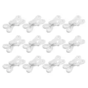 20pcs Brass Sewing Hooks and Eyes Closure 23mm Long for Bra Skirt, White