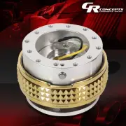 NRG UNIVERSAL STEERING WHEEL QUICK RELEASE GEN 2.1 SILVER/CHROME GOLD PYRAMID