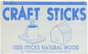 Pepperell Craft Sticks 1000/Pkg-Natural 70782
