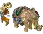 Circus Elephant Jeweled Trinket Box with Austrian Crystals, #2
