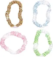 Lilly Pulitzer Mini Scrunchies, 4 Piece Scrunchie Set for Women and Girls, Cute Mini Hair Ties, Hair Bands for Women's Hair (Ombre)