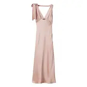 [Miu Miu] Miu Miu Satin Maxi Dress 40 IT PINK