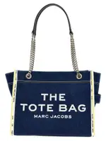 [Marc Jacobs] Marc Jacobs-The Denim Chain Medium Tote Borse A Spalla E Tracolla Blu-Donna OS Blue
