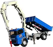 Oshhni 1: 60 Scale Crane Truck Toy Construction Truck Toys for Ages 3+ Boys Realistic Valentines Day Gifts Engineering Vehicle Model, Blue