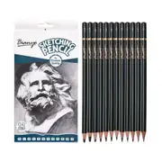 12pce Sketching Graphite Pencils 12 Different Shades HB 2B Quality