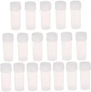MUCKLILY 50Pcs Plastic Vials with Screw Caps Leak Sample Bottles for Travel Durable and Storage Containers for Medications and Items