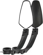 Aymzbd 2 Pieces Bicycle Viewpoint in Rearview Mirror Cycling High Definition Mirror of 360 Degrees Hung Black Accessories, Rhombic