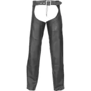 Highway 21 Maverick Leather Motorcycle Chaps Men's Sizes S, M, XL - 3X