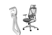 MIUZ Ergonomic Mesh Office Chair Gaming Executive Fabric Seat Headrest Grey