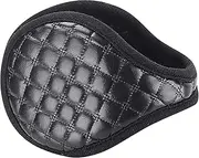 [MIHOTA] Warm Earmuffs,Men's Winter Warm Earmuffs Plush Earmuffs Leather Warm Earmuffs HUK0809A01 (Color : Black, Size : One Size)
