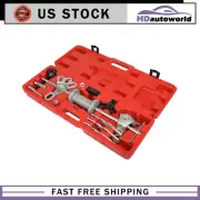 SLIDE HAMMER DENT PULLER TOOLS KIT WRENCH ADAPTER AXLE BEARING HUB AUTO RED BOX