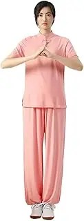 [TaoZiPeach] summer Women Sportswear Loose Sleeve Sweatshirt+ Tai Chi Kungfu Casual Yoga Set