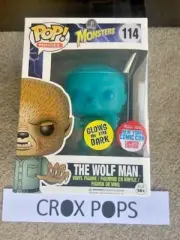RARE The Wolf Man GLOW NYCC 114 Funko Pop Vinyl New in Mint Box + Protector