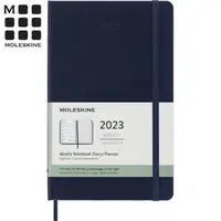 在飛比找蝦皮商城優惠-MOLESKINE 2023週記手帳12M軟皮L藍【金石堂】