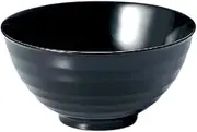 J-Kitchens Miso Soup Bowl, Made in Japan, Wooden, Plane Rice Bowl, Black (1 Guest), 5.0 inches (12.8 cm), Lacquered and Hand-Painted Sonoichi