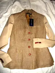 Ralph Lauren wool/silk/Linen Rich Fabric Tweed Jacket Sz uk 10"US 6"EU38-RRP$698