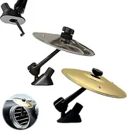 Car Air Vent Cymbal, Car Crash Cymbal Air Vent, Mini Drum Crash Cymbal For Car Air Vent,2 PCS,Silver