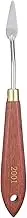 uxcell Palette Knife Painting Tool 1.38" x 0.39" Stainless Steel Teardrop Blade Spatula Painting Pallet Knives with Hole Beech Wood Handle for Oil Acrylic Canvas, Red/Silver
