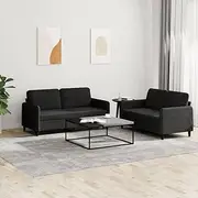Black Velvet Sofa Set, Modular Couch for Living Room, Comfortable Seat Couches, Green Furniture Concept, 2-Seater Sectional, Ravy Style