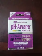 New HealthyWiser PH TEST STRIPS 4.5-9.0 1EA= 120 STRIPS Exp: 06/2025 Free Ship
