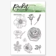 Picket Fence Studios Stamps "Beautiful Girl Flowers", NEW