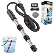 Immersion Water Heater for Bathtub with Switch and LCD Thermometer for Water ...