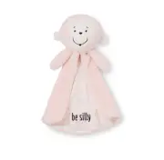Infant Be Silly Pink Monkey Tag-a-Long Stuffed Animal Blanket Brand New