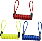 TOKIDNY 3pcs Motorbike Lock Alert Cable Theft Spring Reminder Rope for Bicycle Improved Night Riding Safety Quick Installation Enhanced Visibility Reminder