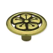 P79608V-LAN Lancaster Brass Open Flower 1 3/8" Cabinet Drawer Knob