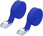 uxcell 1" x 13 ft Lashing Strap with Buckles, 2 Pcs Cam Buckle Tie Down Straps Adjustable Heavy Duty Secure Cinch Straps Up to 551 lbs for Cargo Kayak Bicycles, Blue