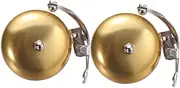 VANZACK 2pcs Bicycle Bell Quad Bells Bell Trailer Scooter Electric Bell Rack Bell Loud Crane Bell Mountain Handlebars Bell Adult Road Bell for Car Bike Bell Golden Copper