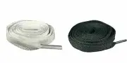 112 Pairs Wholesale Flat Sneaker, Shoe laces ,Round Boots laces Black and White