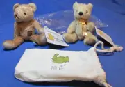 Two 7” Teddy Bears - TB Museum England – Purse Bear & Loved Bear – Has Tags